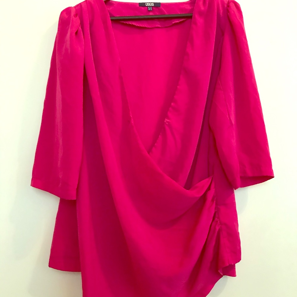 Asos Curve Low Cut Wrap Blouse 💗💓